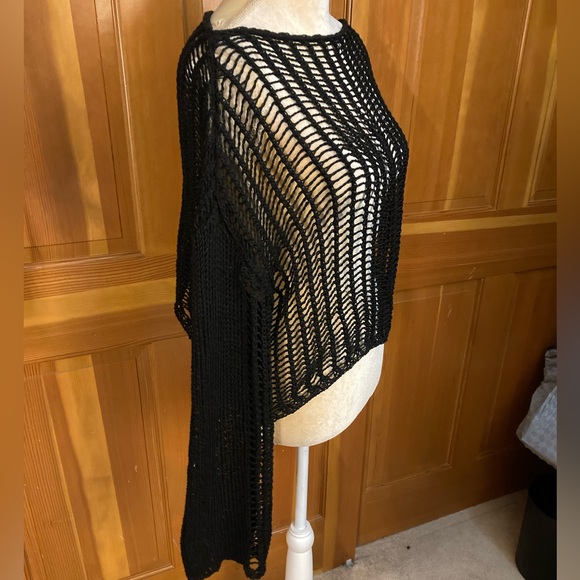 Knit Bell Sleeve Netted Sweater - Picture 8 of 15